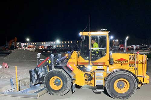 Grävmaskin som tillhör Westlunds Entreprenad