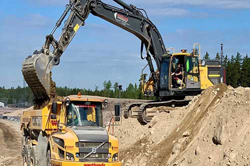 Westlunds Entreprenads grävmaskin